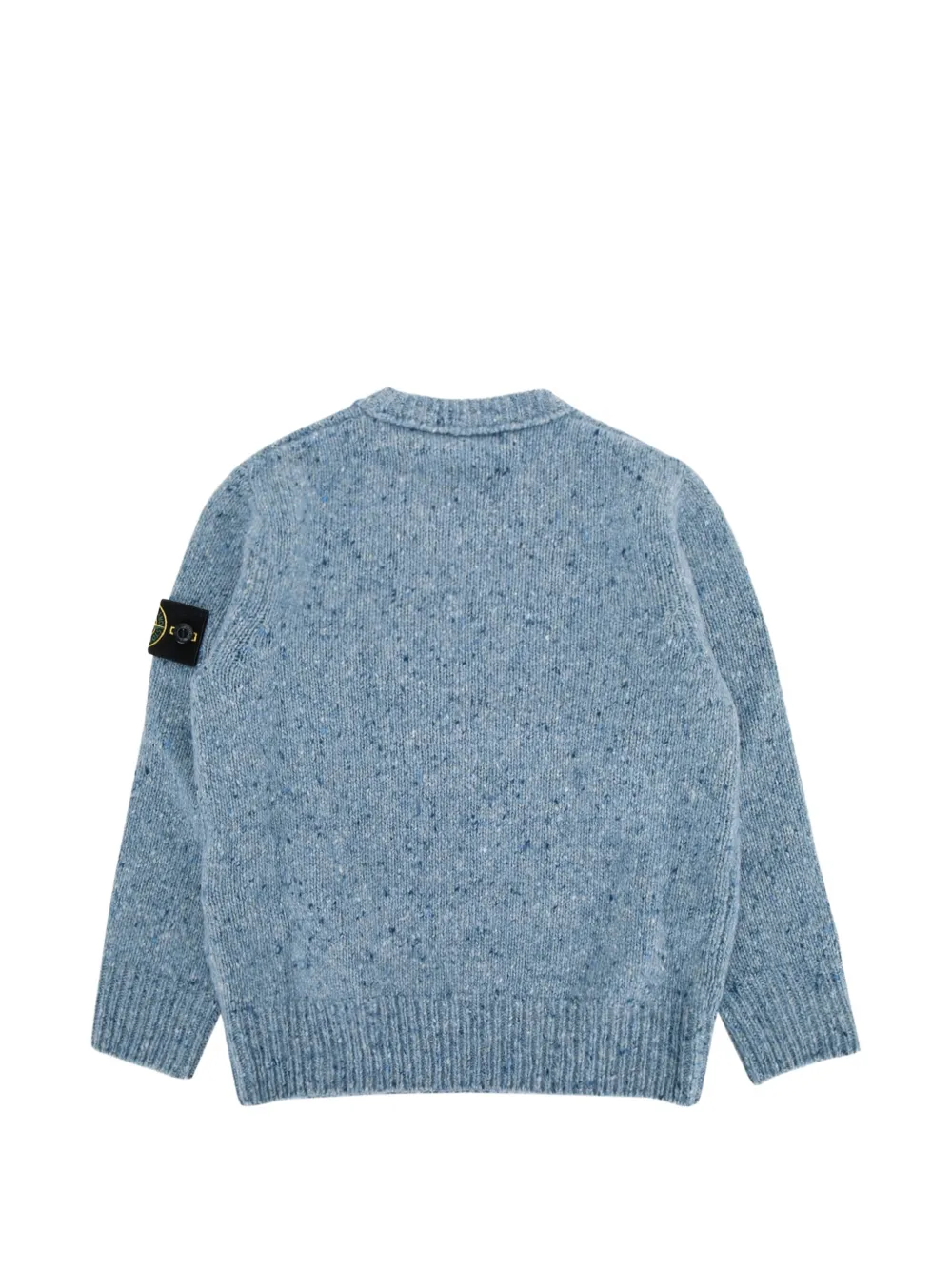 Stone Island Junior Gespikkelde trui met Compass-patch Blauw