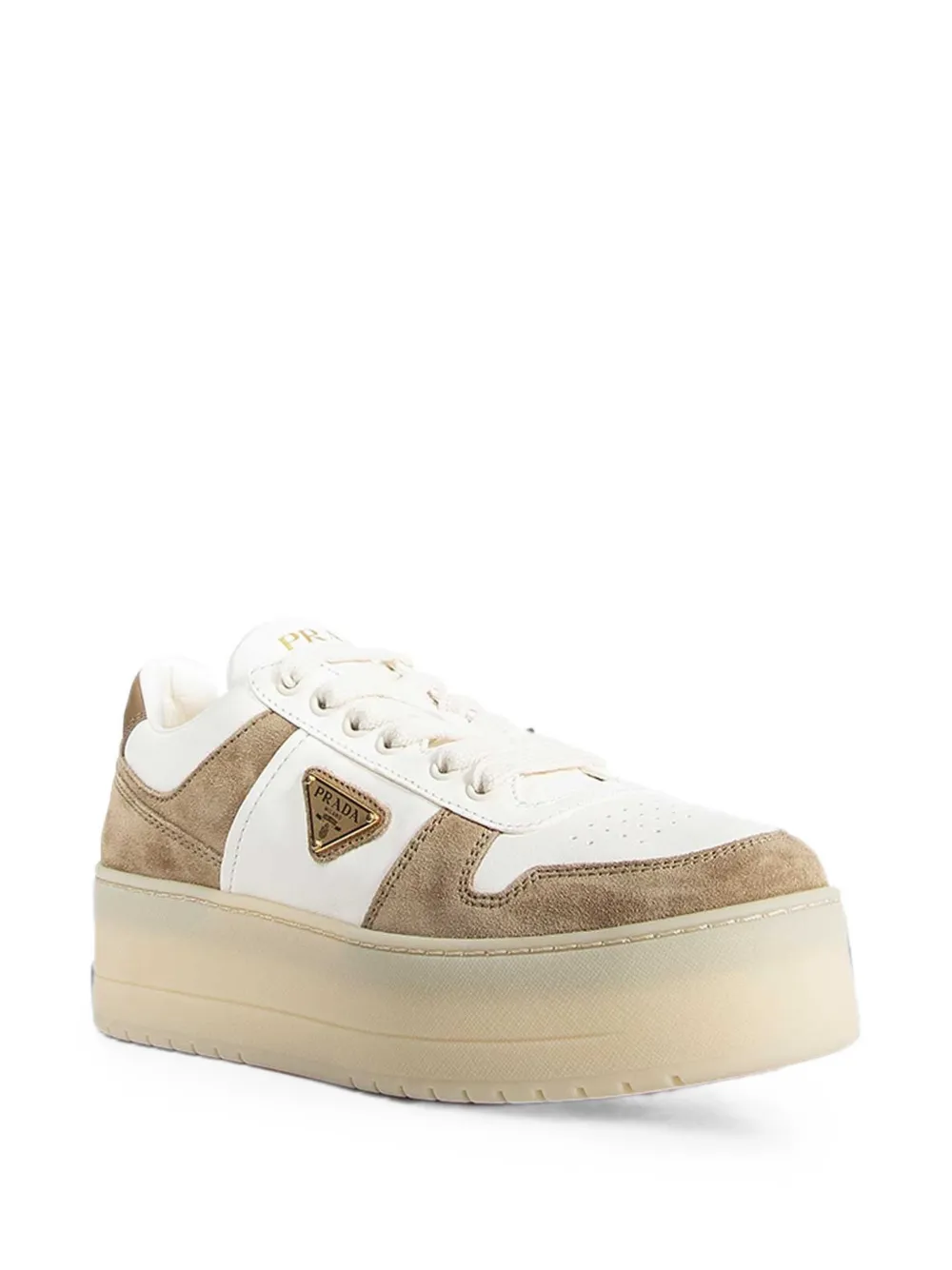 Prada Downtown suede sneakers Wit