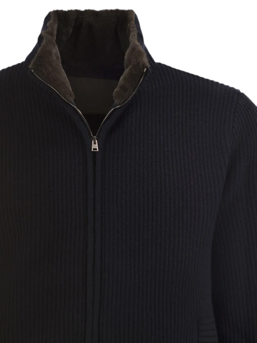 Herno Trui met textuur en rits Blauw