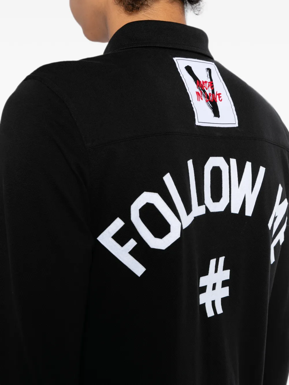 Ports V Shirt met patch Zwart