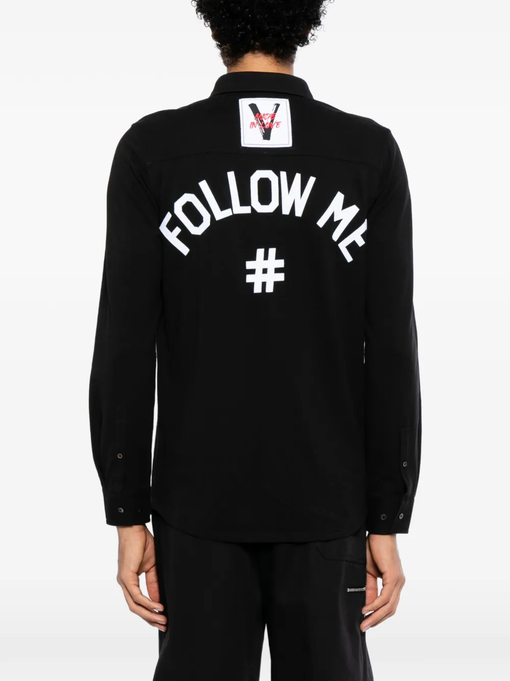 Ports V Shirt met patch Zwart