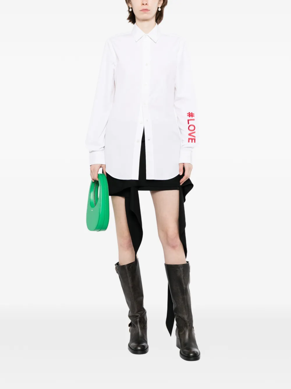 Ports V Shirt met borduursel Wit