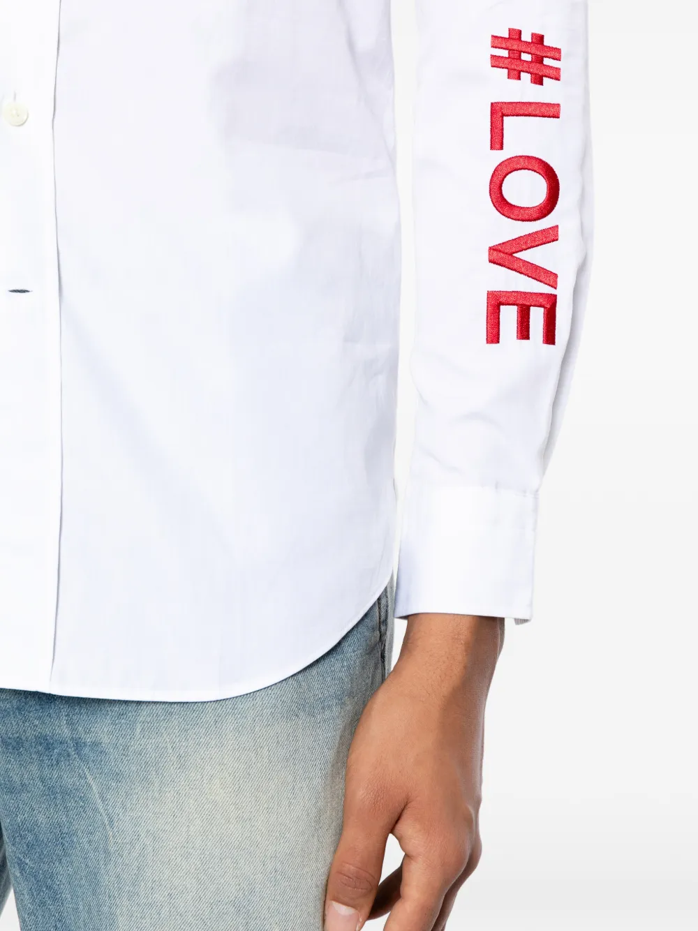 Ports V Shirt met borduursel Wit