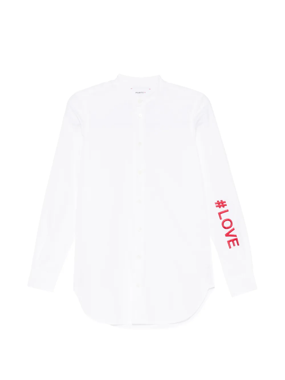 Ports V Shirt met borduursel Wit