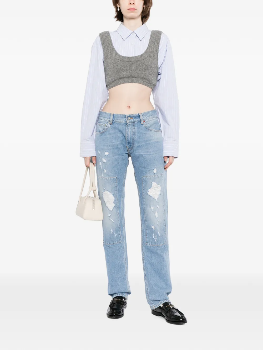 Ports V Straight jeans Blauw