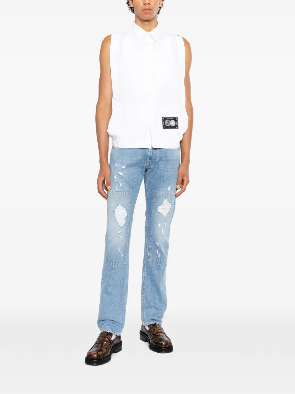 Ports V Straight jeans Blauw