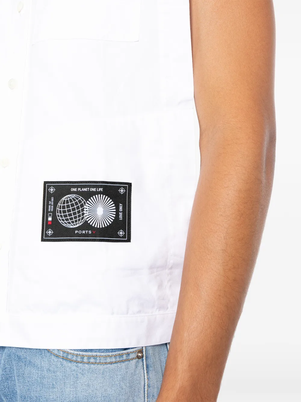 Ports V Mouwloos shirt Wit