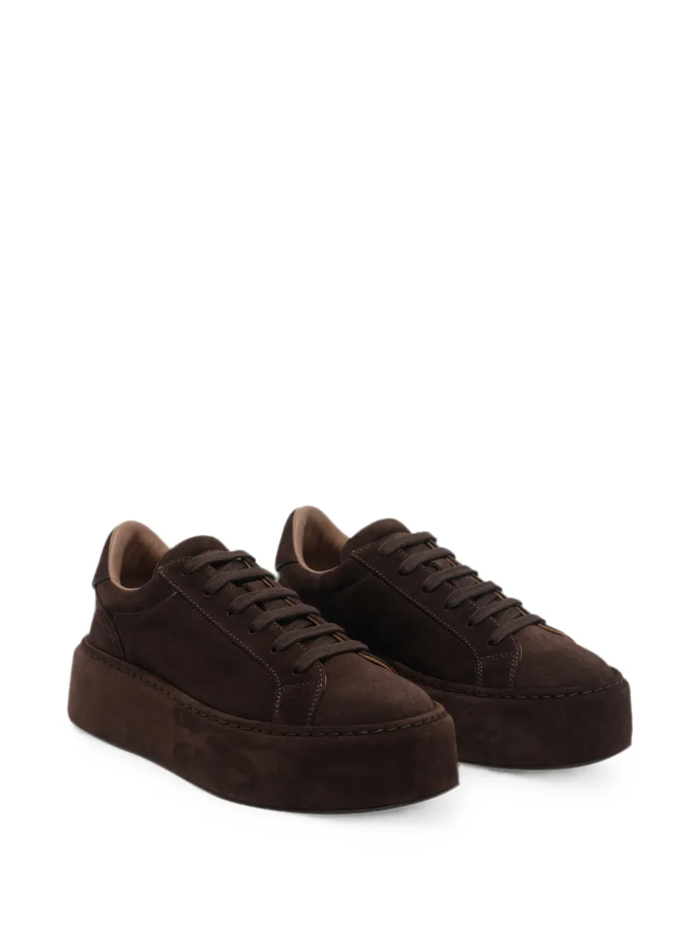 Casadei Renna platform suede sneakers Bruin