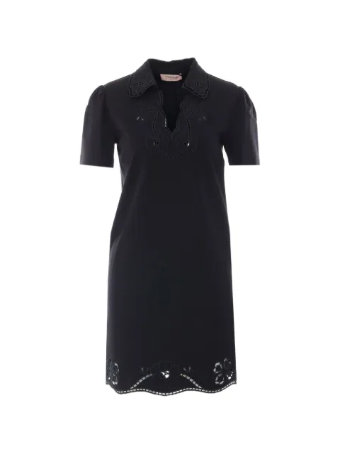 TWINSET embroidered-detail V-neck mini dress