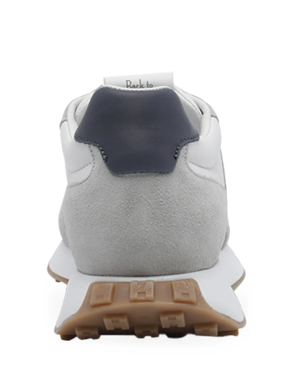 Hogan H601 logo-patch leather sneakers Grijs