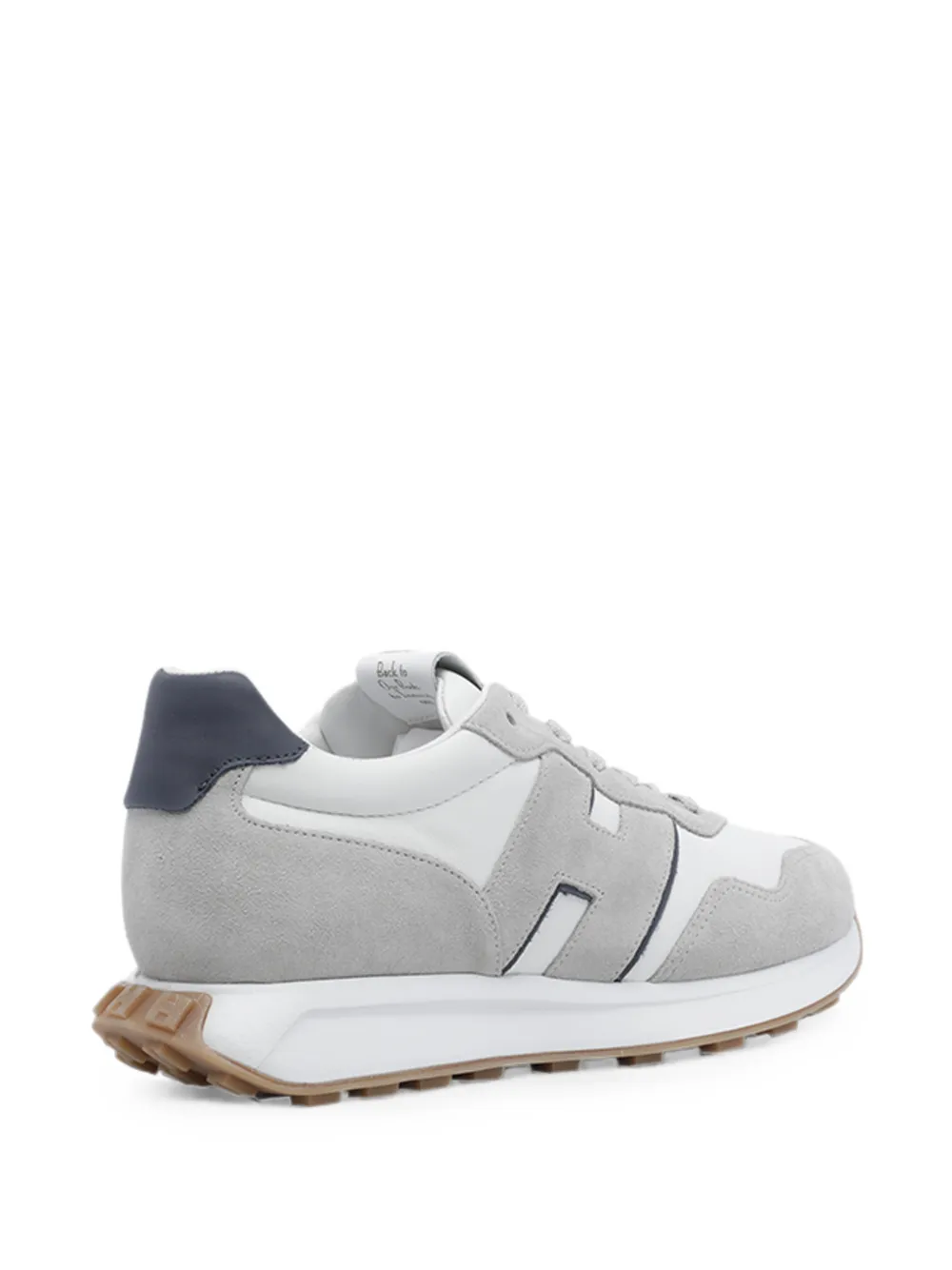 Hogan H601 logo-patch leather sneakers Grijs
