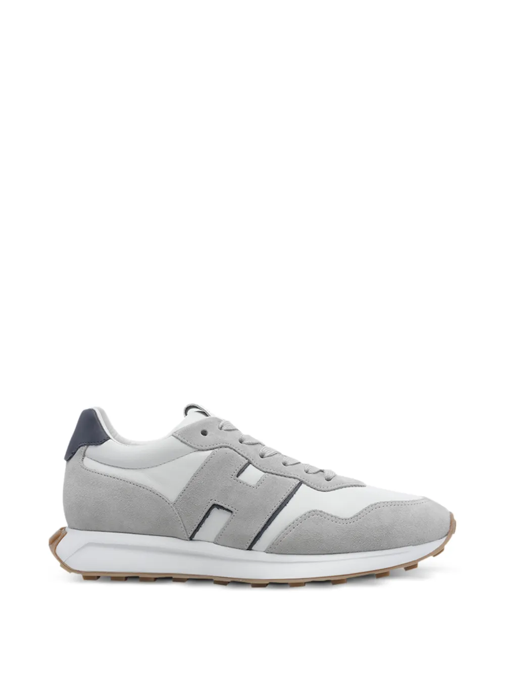 Hogan H601 logo-patch leather sneakers - Grigio