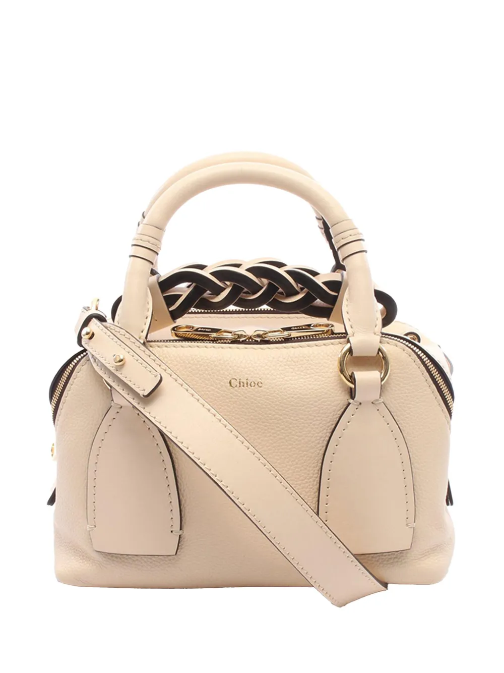 Chloé Pre-Owned 2020-2021 Small Leather Daria satchel - Neutrals
