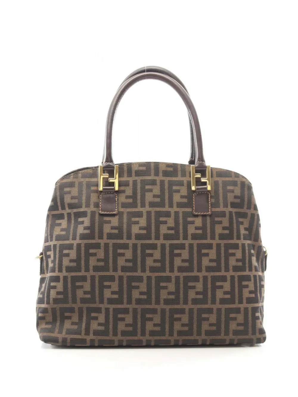 Fendi Pre-Owned 2000-2010 Zucca Canvas Dome satchel - Brown