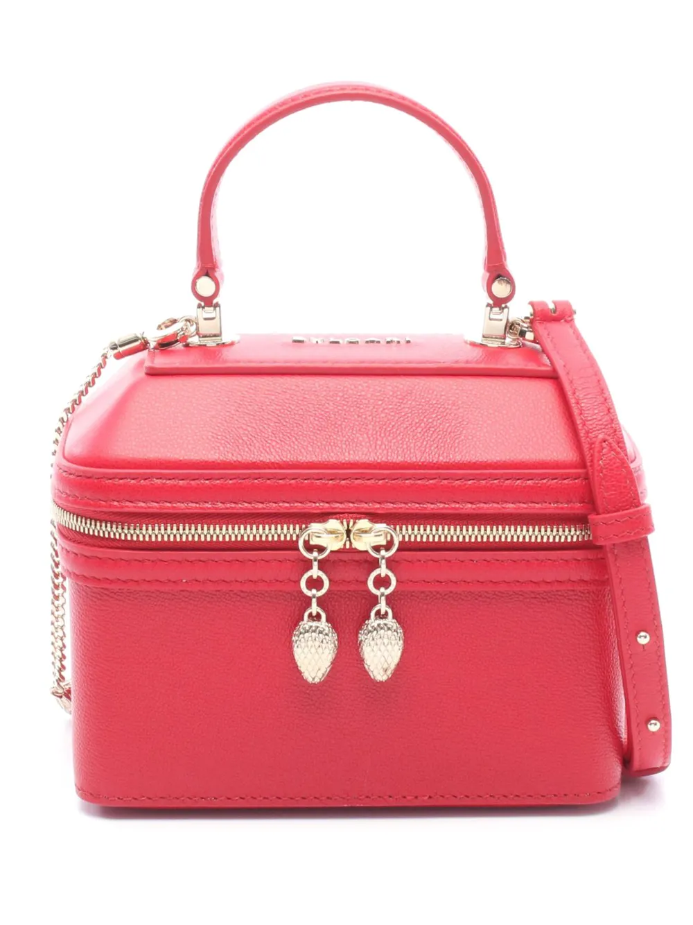 Bvlgari Pre-Owned 2010-2026 Leather Serpenti Forever Vanity Bag satchel - Rot