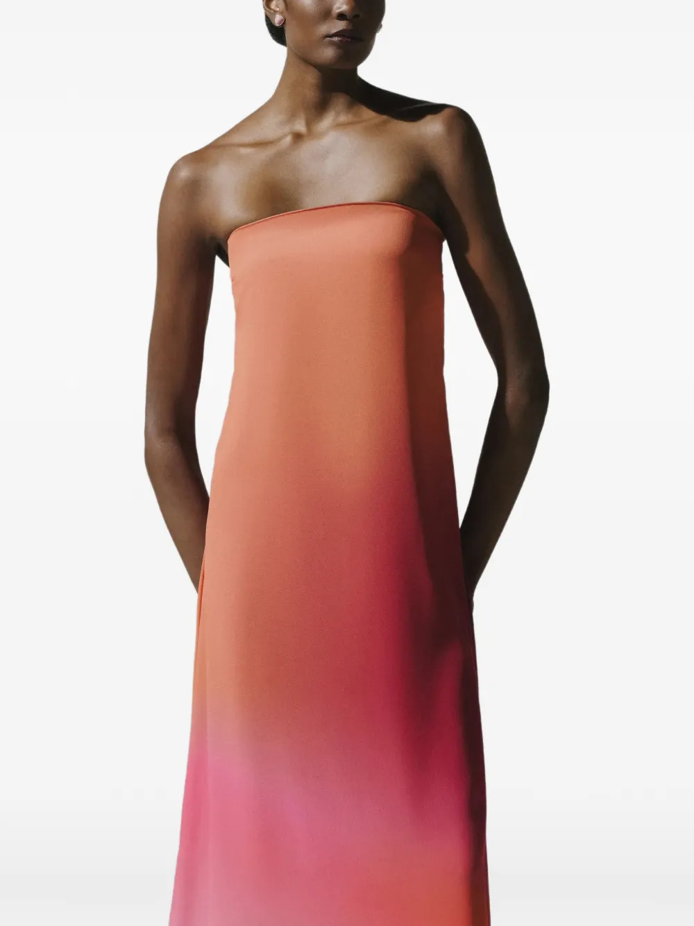 Baobab Nara strapless maxi dress Oranje