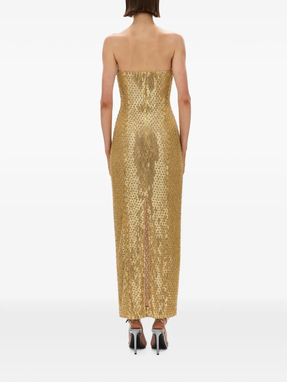Rachel Gilbert Rosalie maxi-jurk verfraaid met pailletten Goud