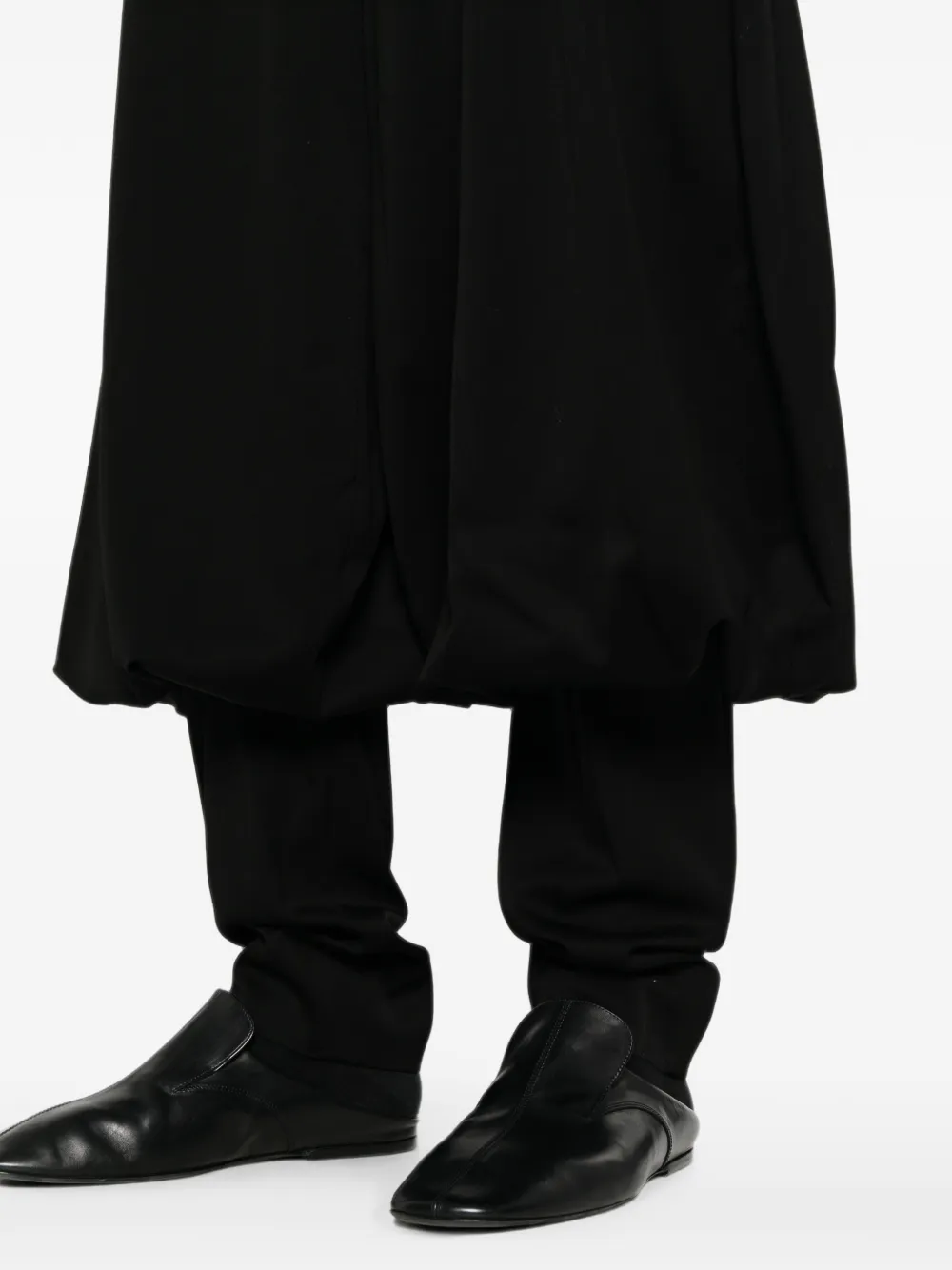 Comme des Garçons Homme Plus Gelaagde broek met ballonzoom Zwart