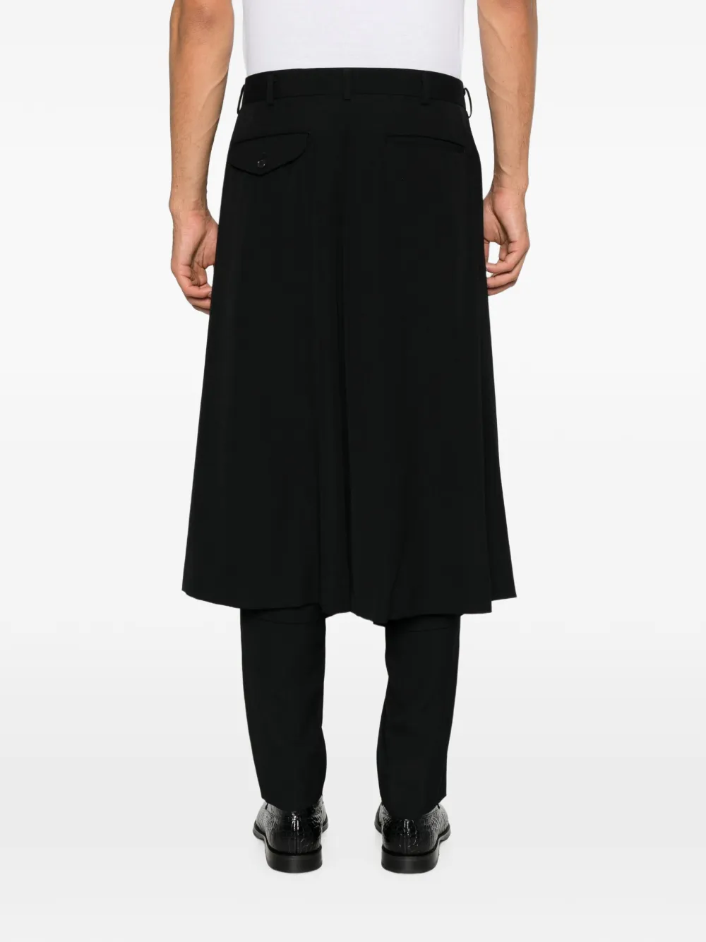 Comme des Garçons Homme Plus Gelaagde broek Zwart