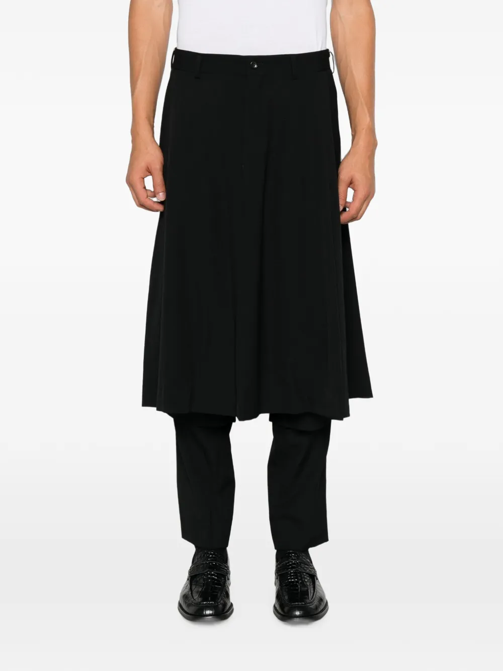 Comme des Garçons Homme Plus Gelaagde broek Zwart