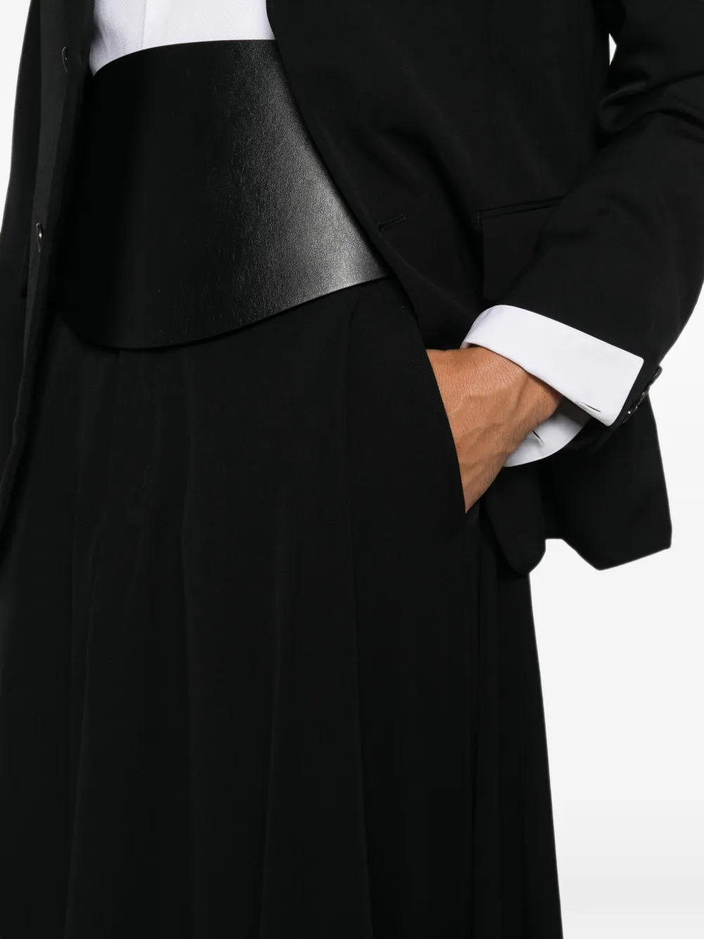 Comme des Garçons Homme Plus Gelaagde broek Zwart