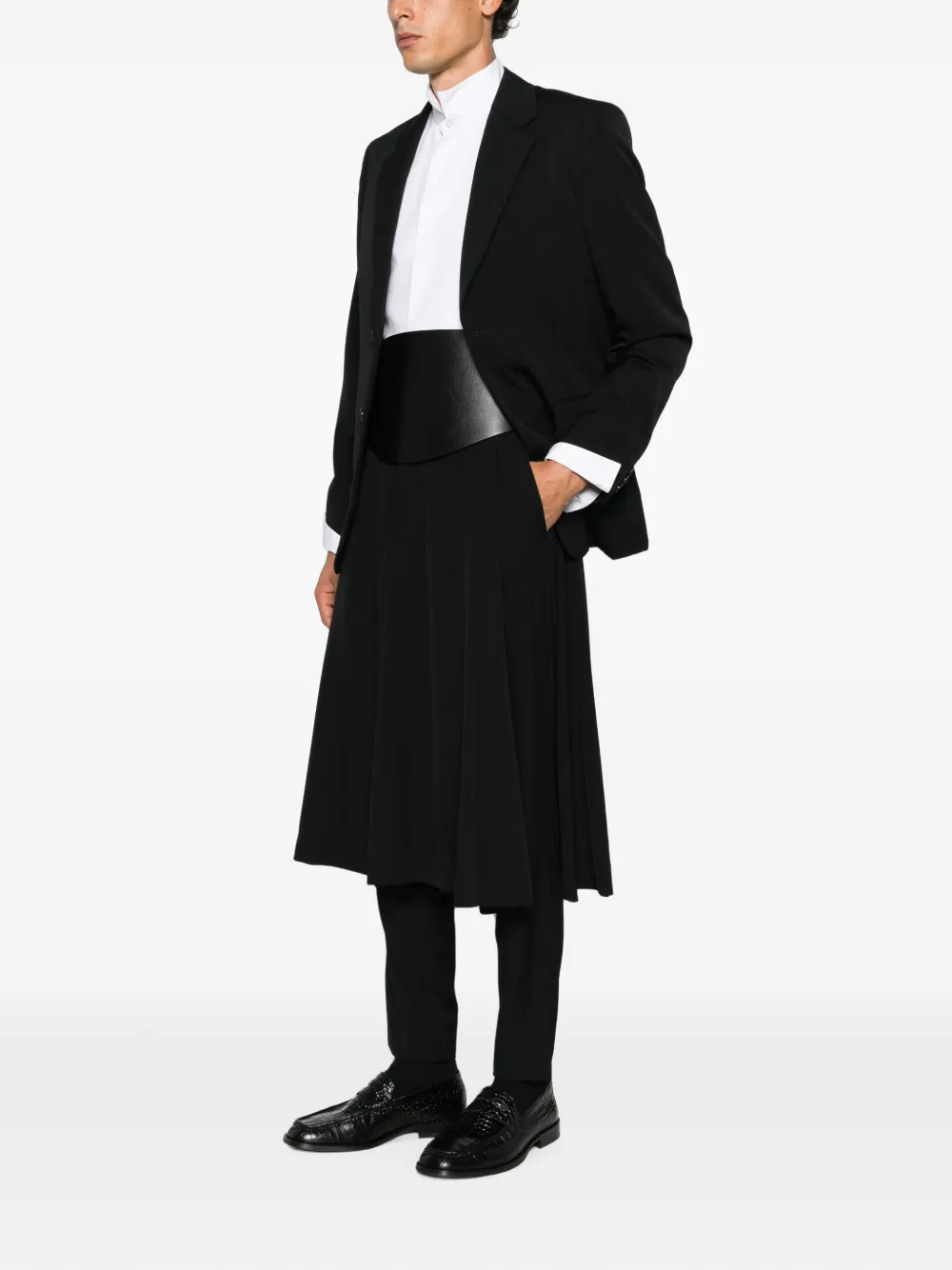 Comme des Garçons Homme Plus Gelaagde broek Zwart