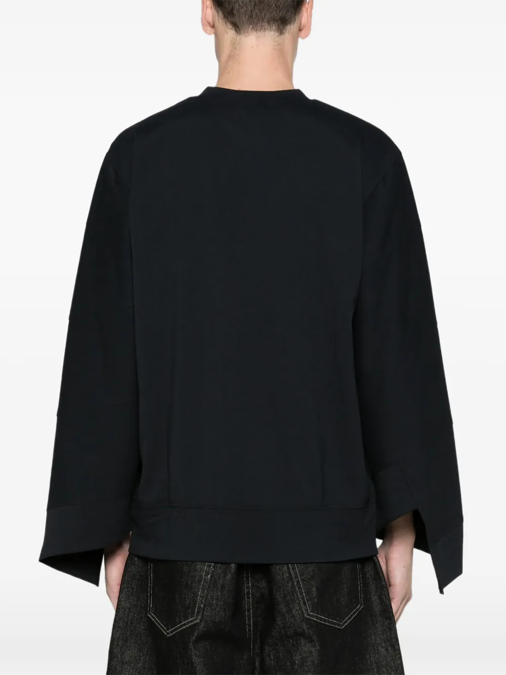 Comme des Garçons Homme Plus poly jersey sweatshirt black Zwart