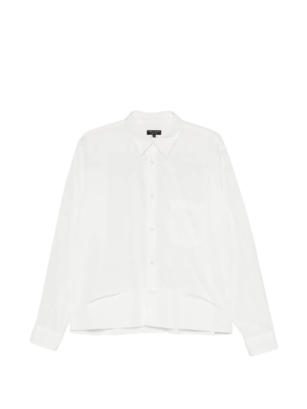 Comme des Garçons Homme Plus Folded-detail long-sleeve shirt white Wit