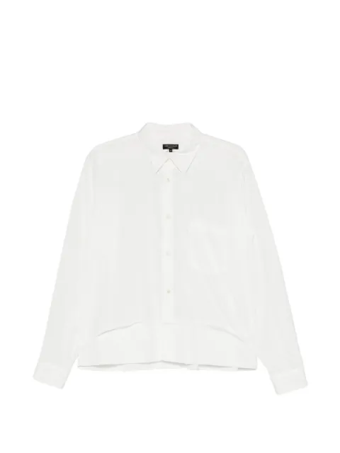 Comme des Garçons Homme Plus Folded-detail long-sleeve shirt white