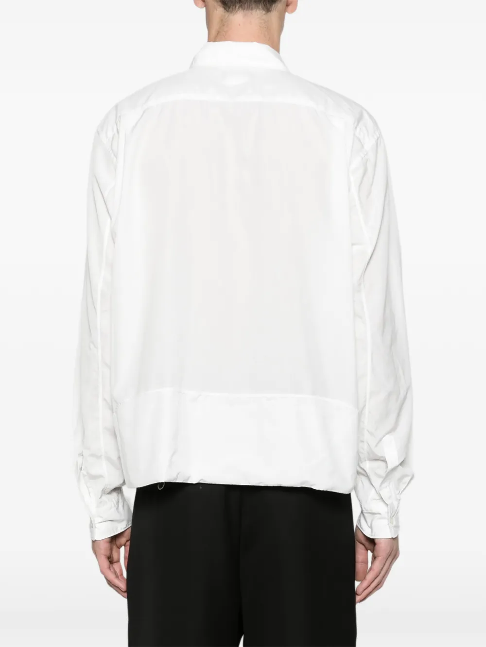 Comme des Garçons Homme Plus Folded-detail long-sleeve shirt white Wit