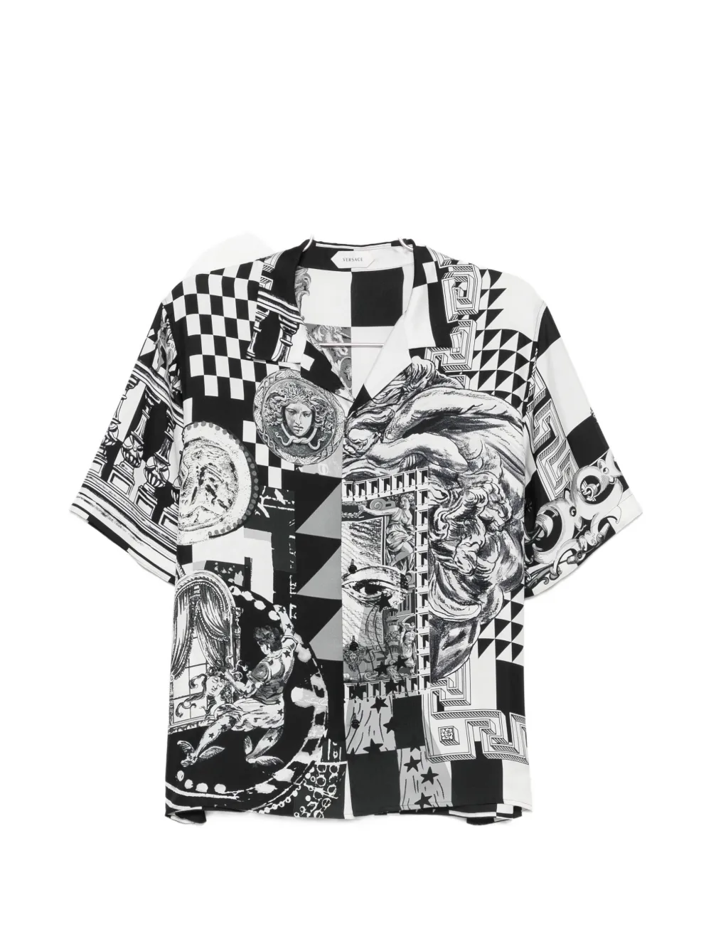 Versace Medusa Collage silk shirt - Schwarz