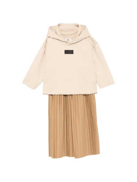 MM6 Maison Margiela Kids pleated hoodie dress