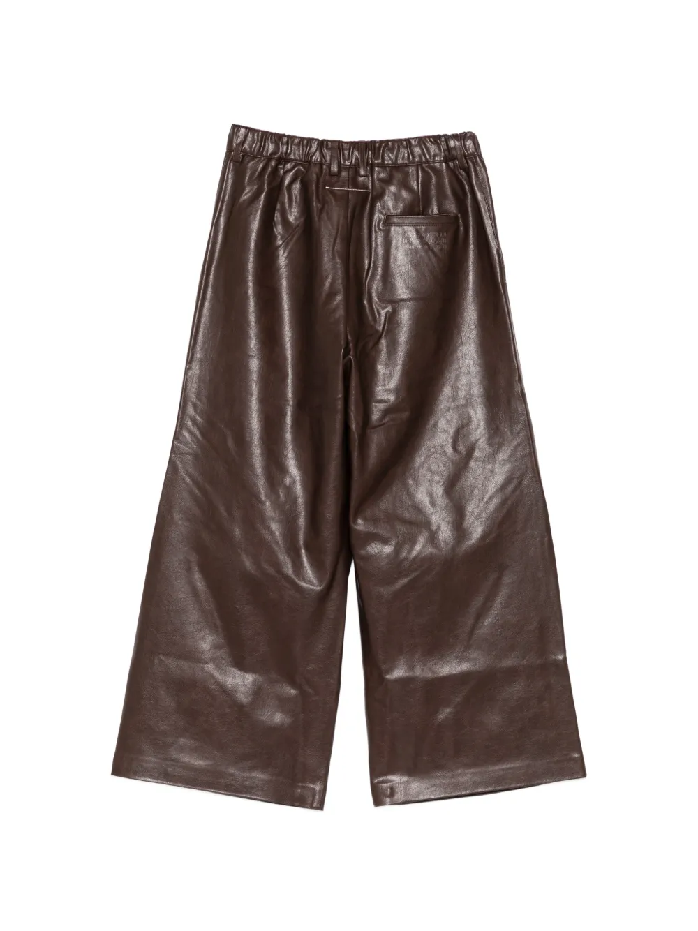 MM6 Maison Margiela Kids Broek met trekkoord en wijde pijpen Bruin