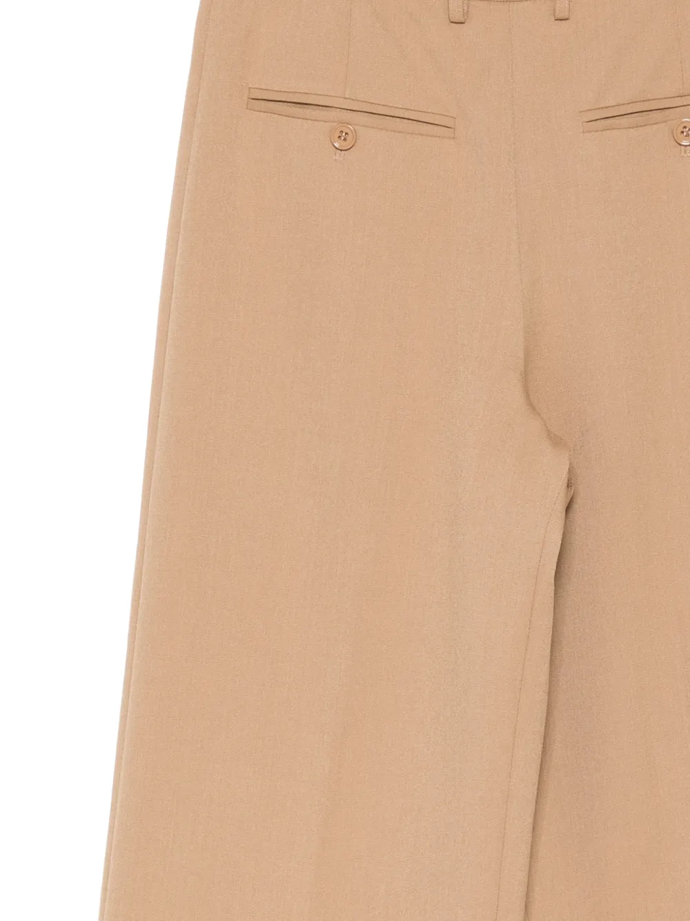 MM6 Maison Margiela Kids Broek met logopatch en wijde pijpen Beige