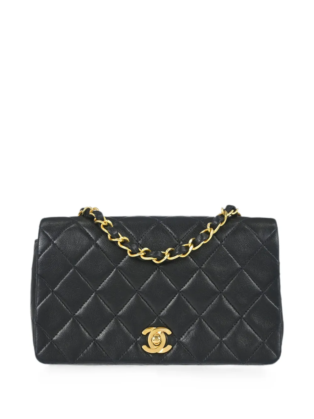 CHANEL Pre-Owned 1990 mini turn-lock quilted shoulder bag - Nero