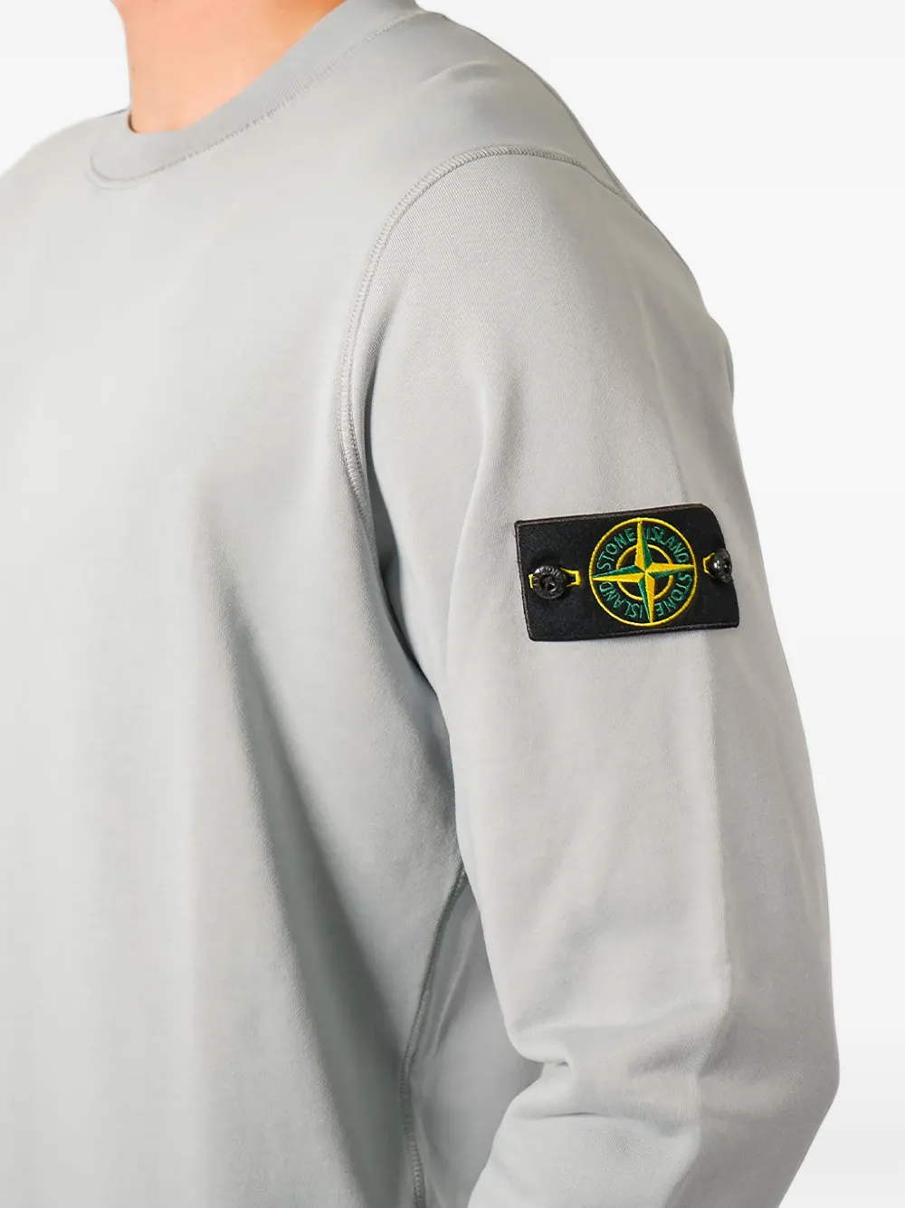 Stone Island 6100060 fleece sweater van biologisch katoen Grijs