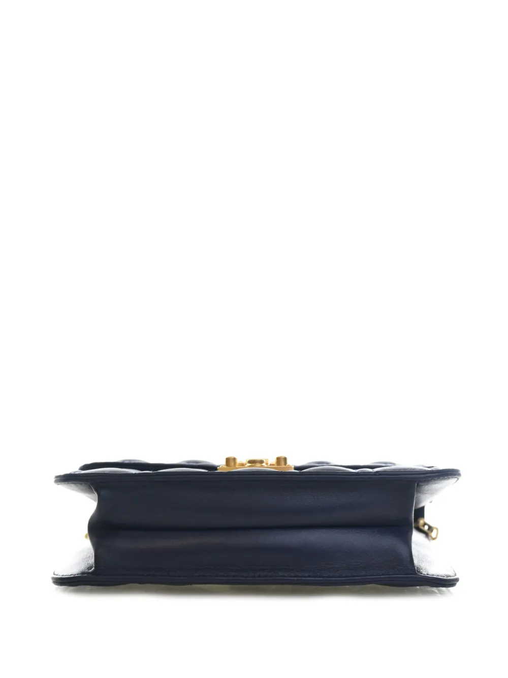 Dior Pre-owned 2017 Medium Lambskin Cannage Dioraddict Flap Shoulder Bag in Blue, view 4