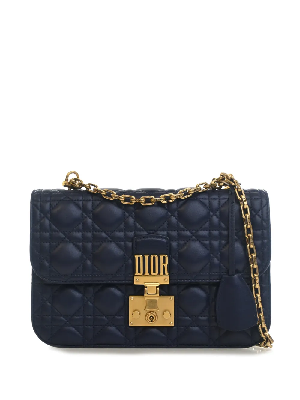 Christian Dior Pre-Owned 2017 Medium Lambskin Cannage DiorAddict Flap shoulder bag - Blu