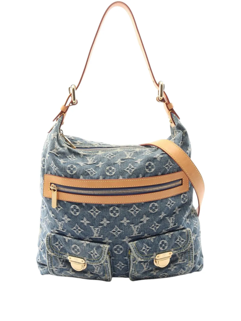 Louis Vuitton Pre-Owned 2005 Monogram Denim Baggy GM shoulder bag - Blu