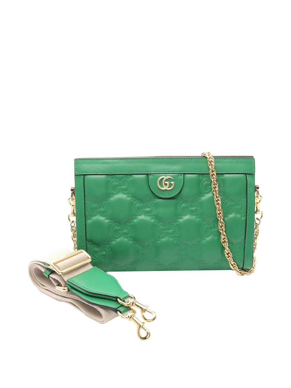 Gucci Pre-Owned 2016-2026 Small GG Marmont Matelasse Leather Ophidia Chain Bag satchel - Grün