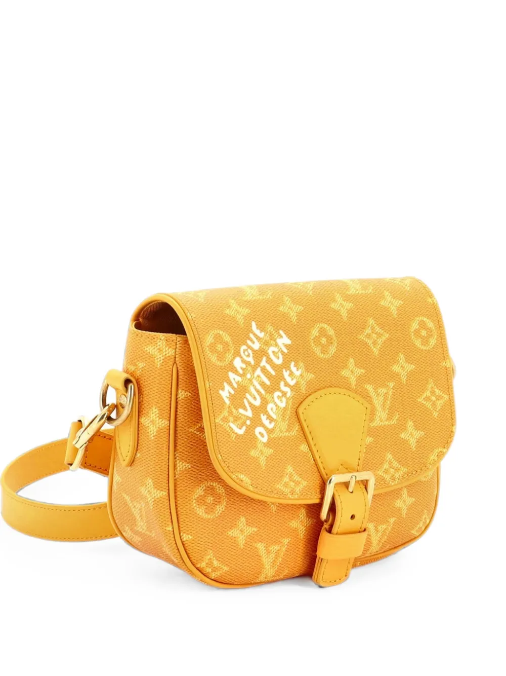 Pre-owned Louis Vuitton Montsouris Messenger Bag Limited Edition Marque Deposee Monogram Canvas Crossbody Bag In Yellow