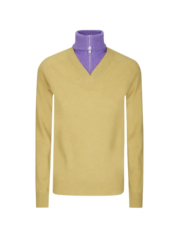 MM6 Maison Margiela Layered-effect Sweater in Neutrals