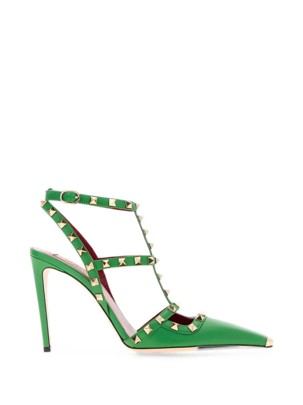 Valentino Garavani Rockstud leather pumps Groen