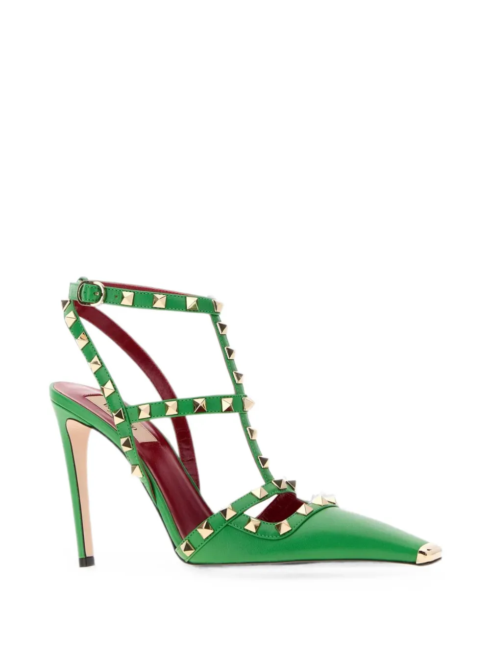 Valentino Garavani Rockstud leather pumps Groen