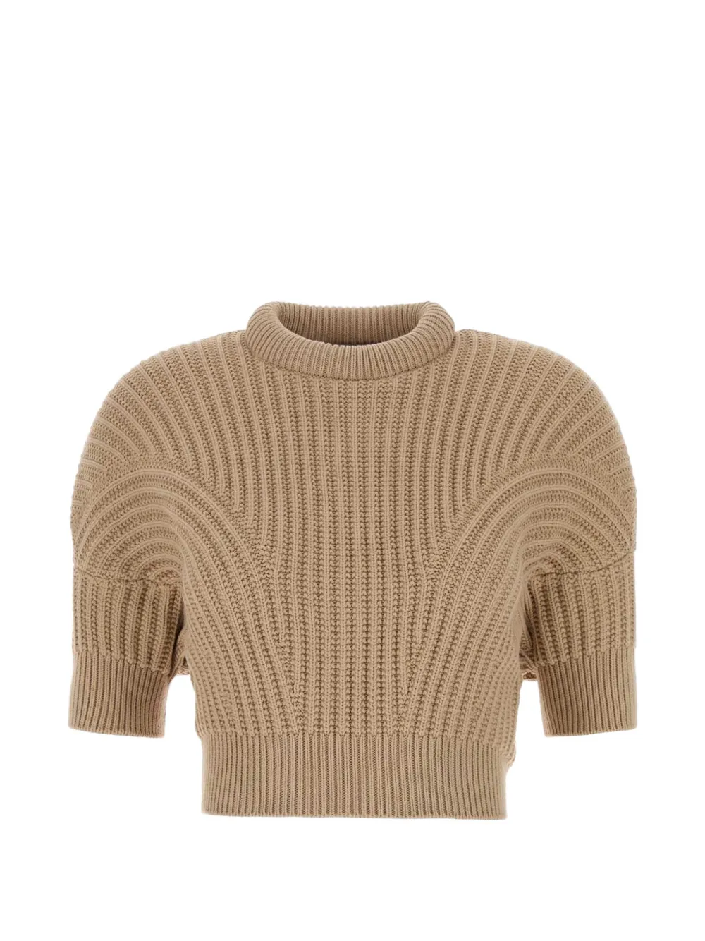 Sportmax ribbed-knit cropped sweater - Nude