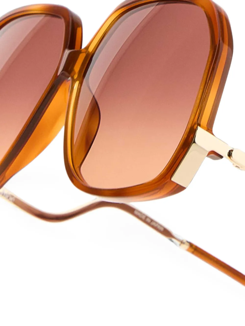 Chloé Eyewear Zonnebril met vierkant montuur Bruin