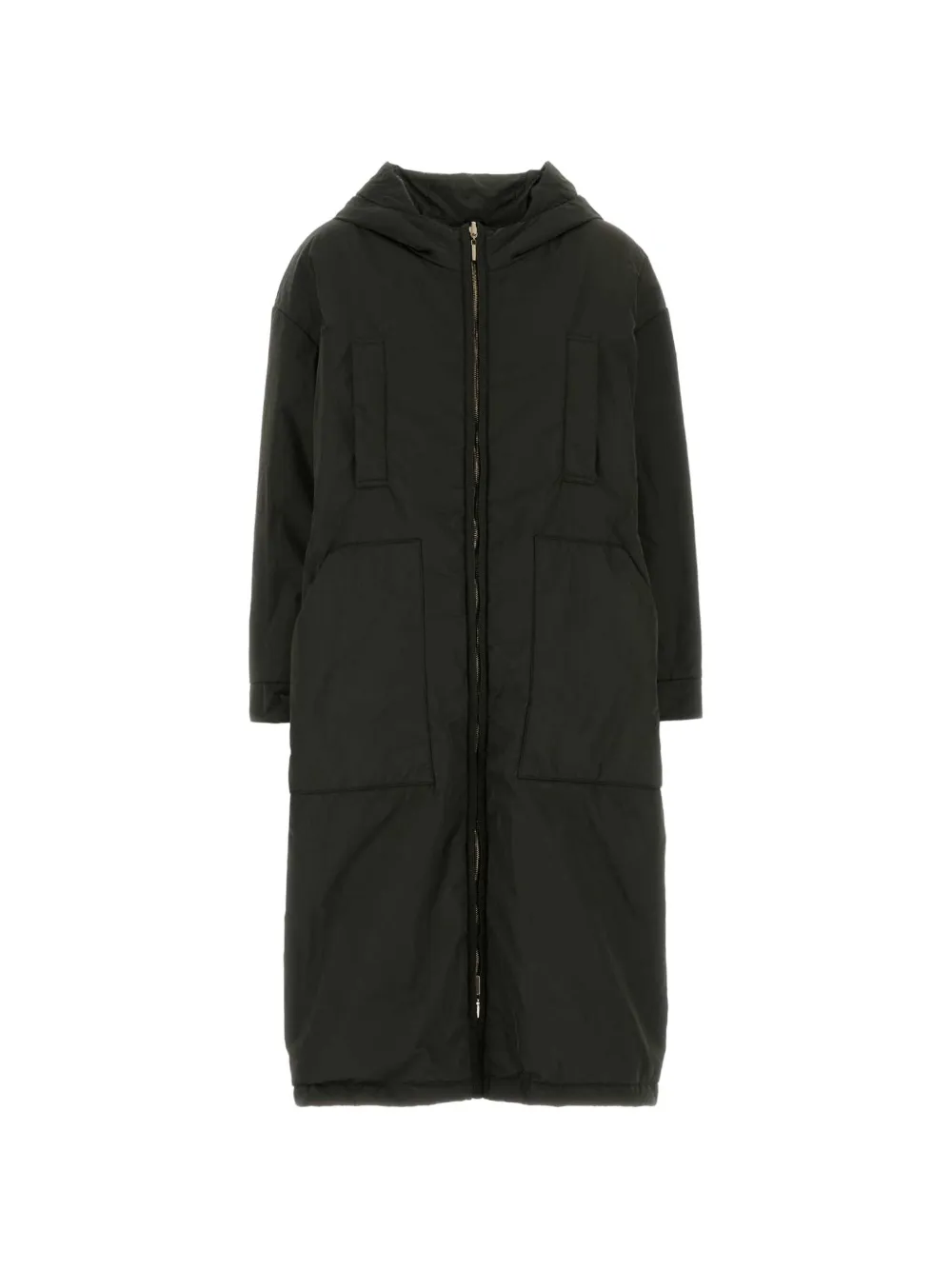 Max Mara Parka lungo e reversibile imbottito in tela Radzmir impermeabile - cachi - Nero