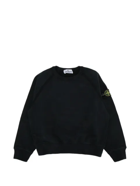Stone Island Junior logo-patch raglan-sleeve sweatshirt