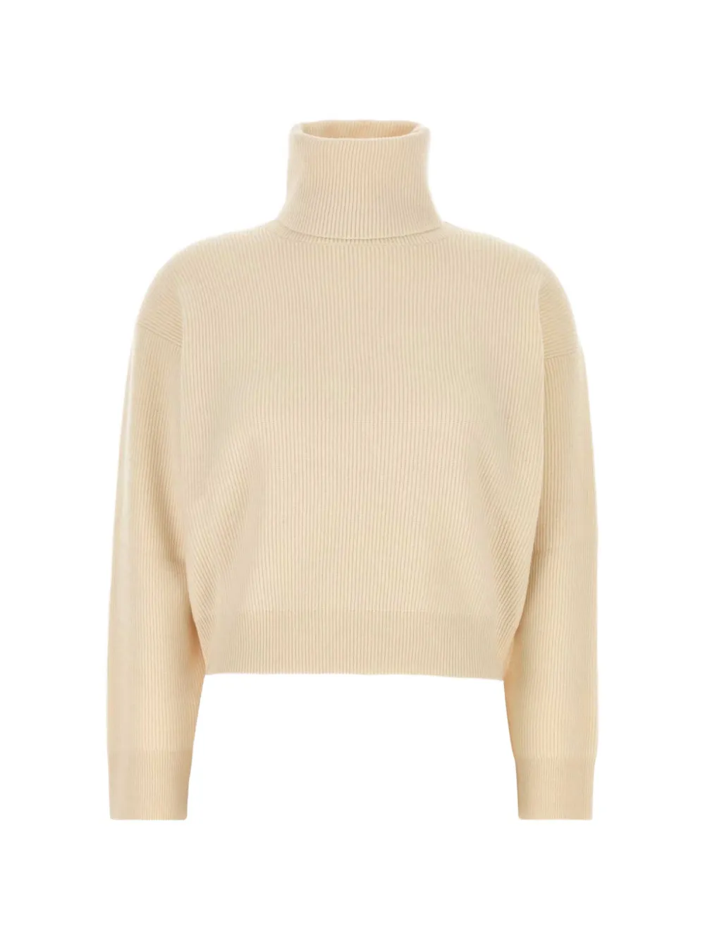 Brunello Cucinelli Gerippter Rollkragenpullover - Nude