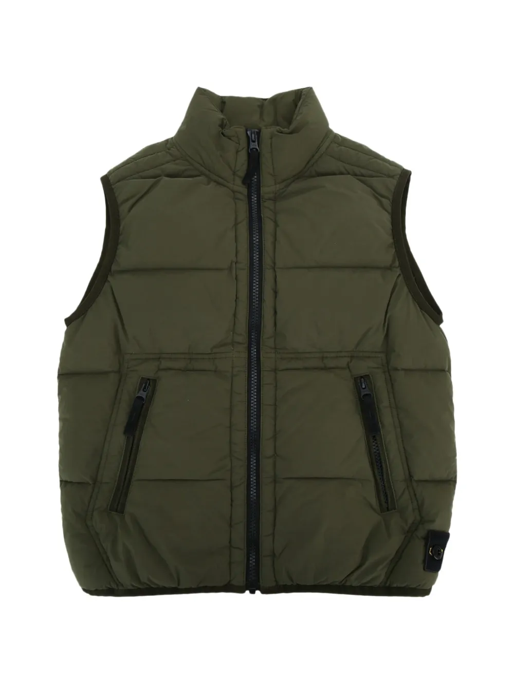 Stone Island Junior G100001 quilted logo-patch gilet - Grün